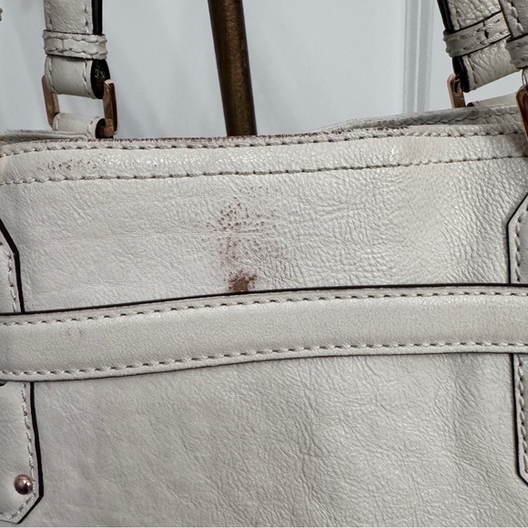 Michael Kors Gansevoort Ivory Cream Crossbody Shoulder Bag Tote with Rose Gold - Picture 7 of 17